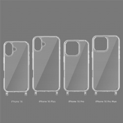 最新iPhone16 PC+TPUショルダーケース